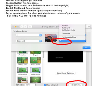How to Remove Hot Corners Sliding on iMac Macbook Screen